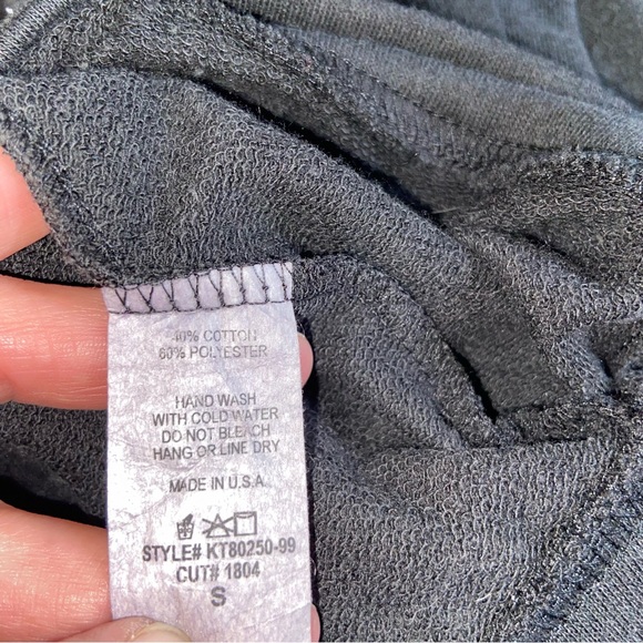 Blue Buttercup Sweatshirt Womens Small Black Skull Graphic Print Goth Oversized - Picture 5 of 7